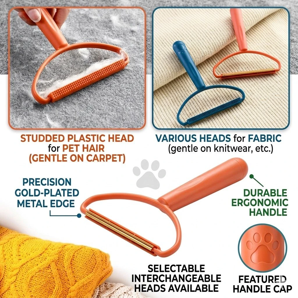 2-in-1 Portable Lint Remover - Long-Handle Brush & Sticky(1 Pc)