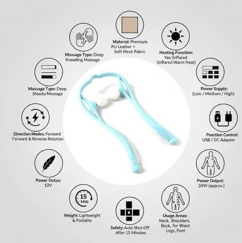 Portable Neck & Shoulder Massager for Back & Q Waist Relief