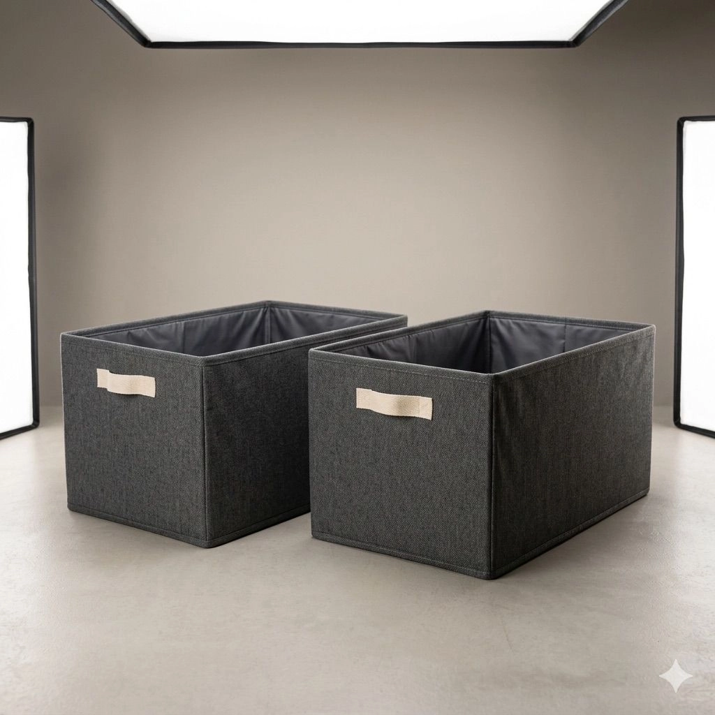 Foldable Cloth Storage Box With Handles