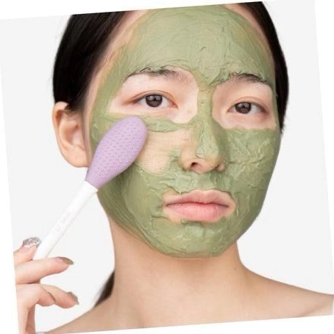 Double-Headed Silicone Mask Brush - Facial Cleansing & Mask Application Tool (2 Pc)