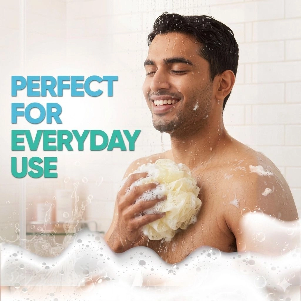 Soft Mesh Bath Loofah Scrubber (2 Pc)