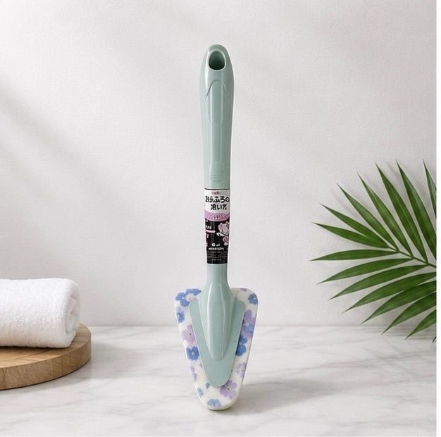 Triangular Sponge Brush - Long Handle Multipurpose Kitchen & Bathroom Cleaning Tool