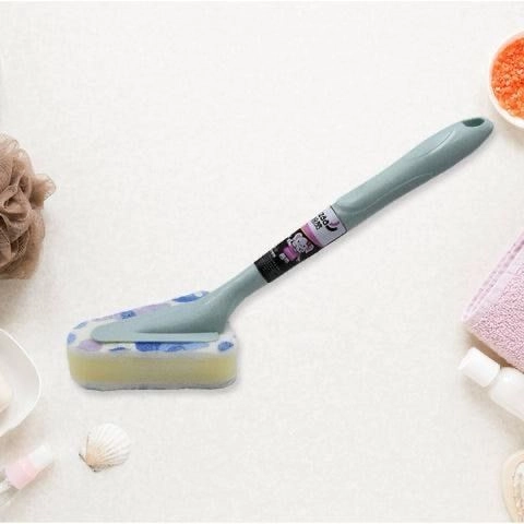 Triangular Sponge Brush - Long Handle Multipurpose Kitchen & Bathroom Cleaning Tool