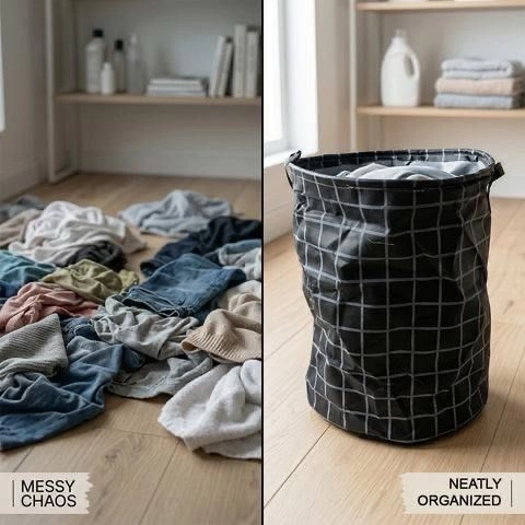 Multipurpose Foldable Laundry Storage Basket