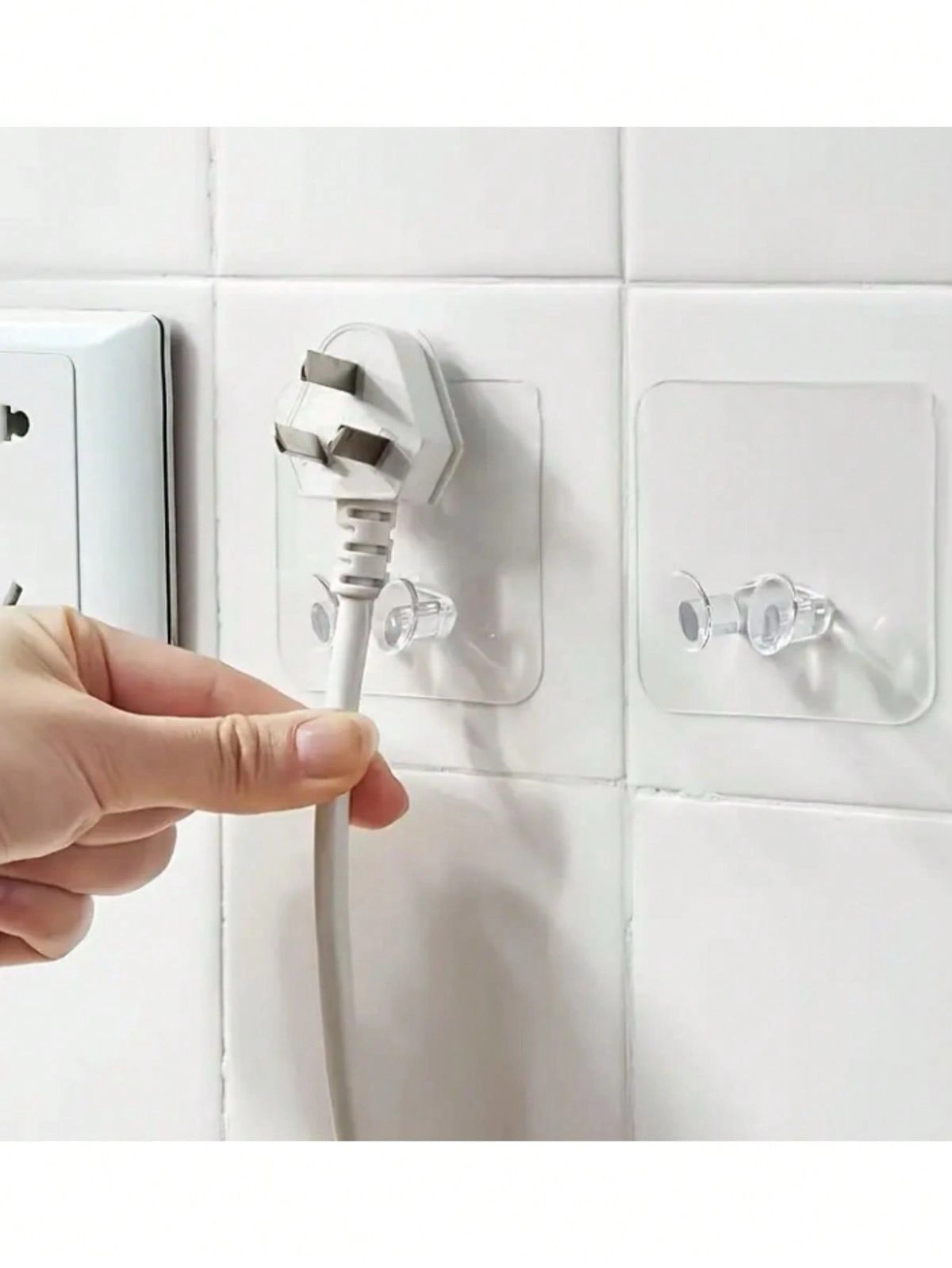 Transparent Multi-Function Wall Storage Hooks (10 pc)