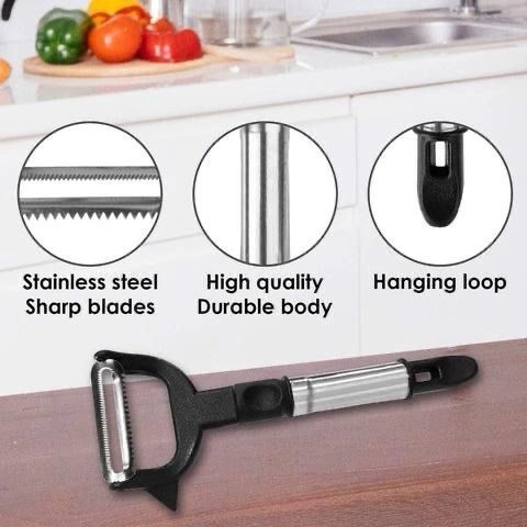 2-in-1 Double Julienne And Vegetable Peeler ( pack of 2 )