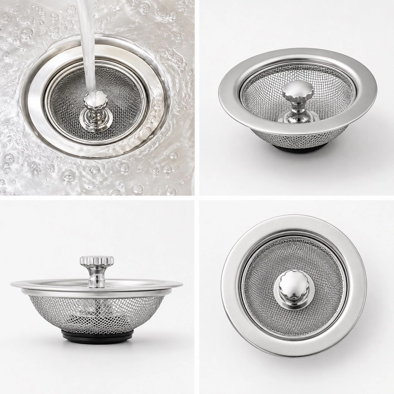 Stainless Steel Sink Strainer Basket Strainer Kitchen Sink Strainer (1 Pc)