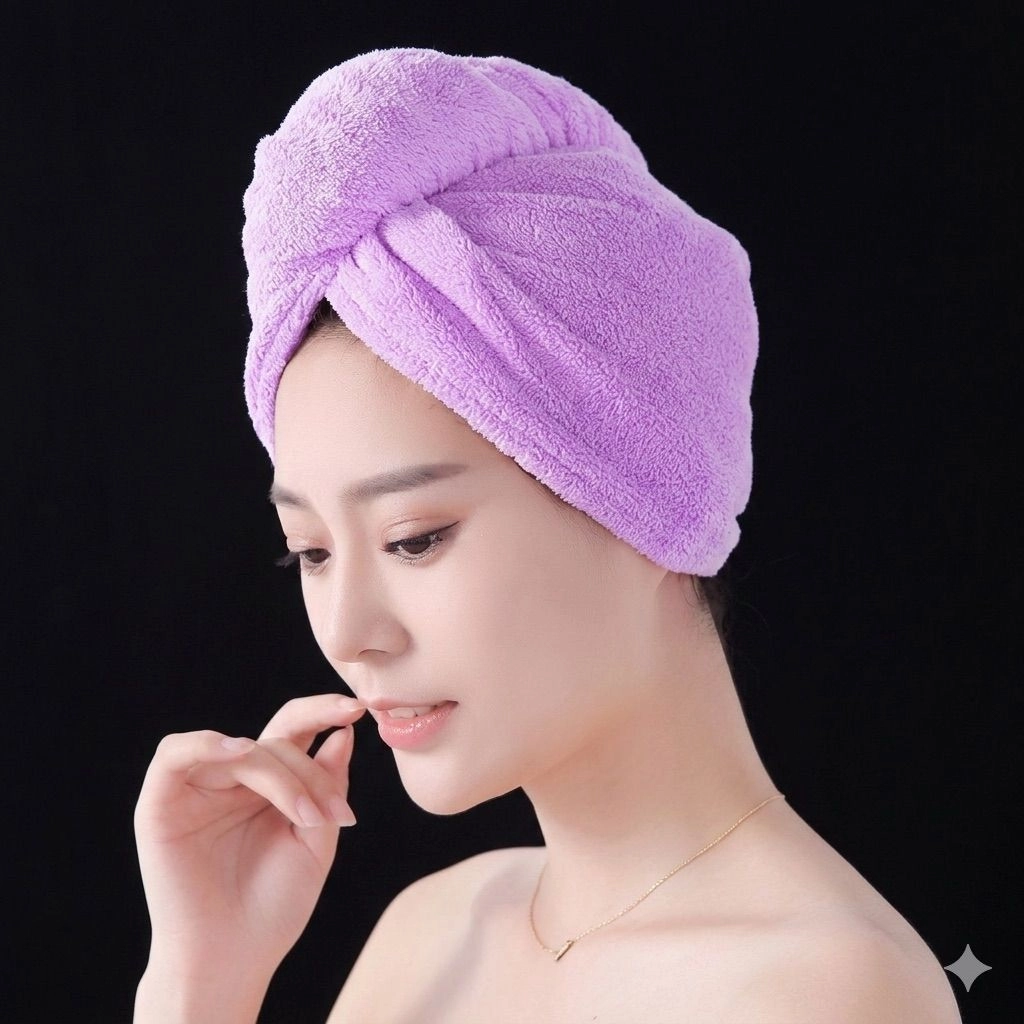 Quick Turban Hair-Drying Absorbent Microfiber Towel 3