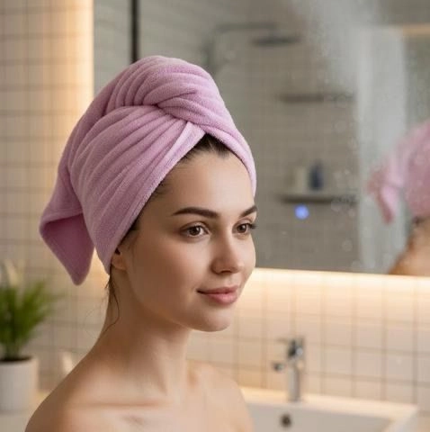Quick Turban Hair-Drying Absorbent Microfiber Towel 7