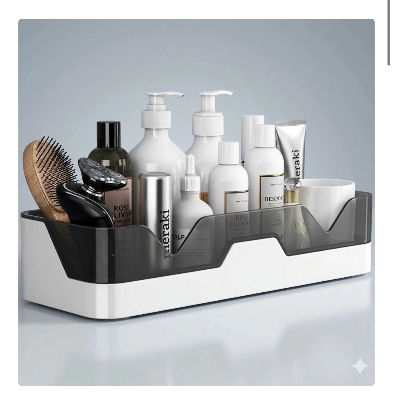 3-in-1 Premium Bathroom & Vanity Organizer Combo (Wall-Mounted Soap Box + Cosmetic Caddy + Toothbrush Holder) 4