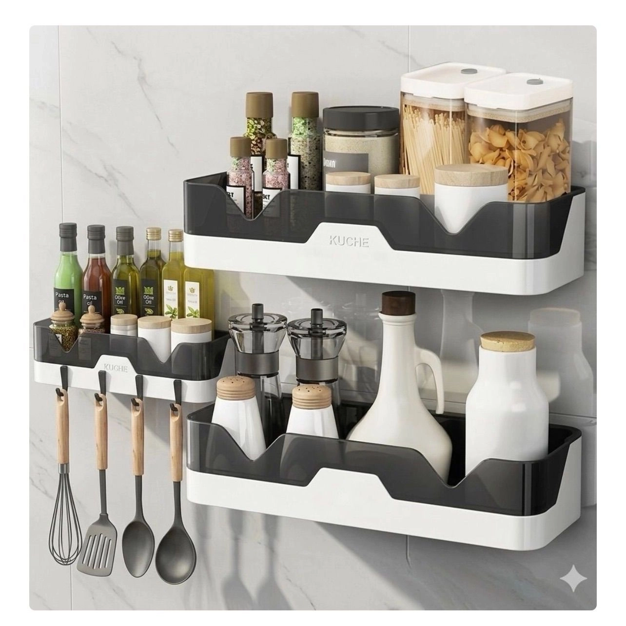 3-in-1 Premium Bathroom & Vanity Organizer Combo (Wall-Mounted Soap Box + Cosmetic Caddy + Toothbrush Holder) 5