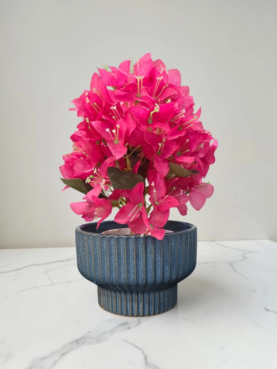 Ceramic pot & artifishal plant cp73