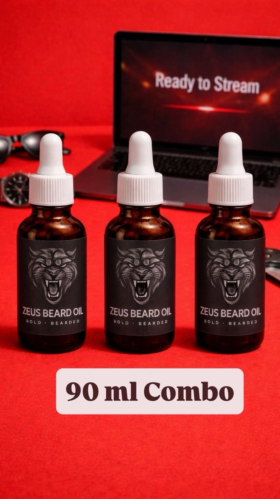 ZEUS BEARD OIL 3x Combo