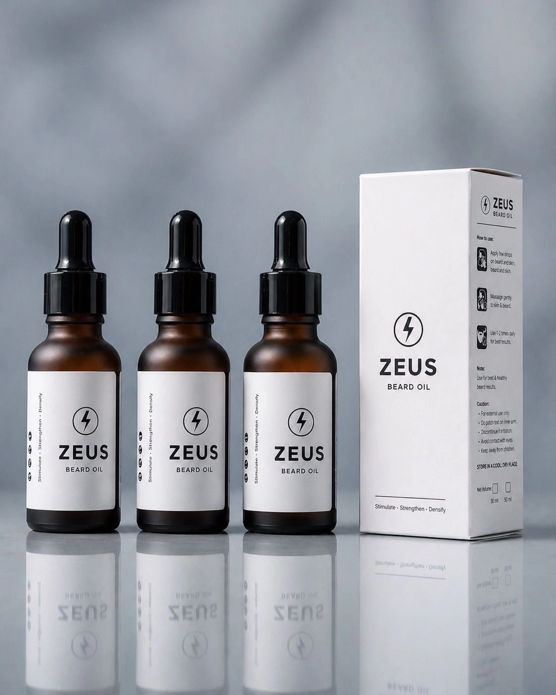 ZEUS BEARD OIL 3x Combo 1