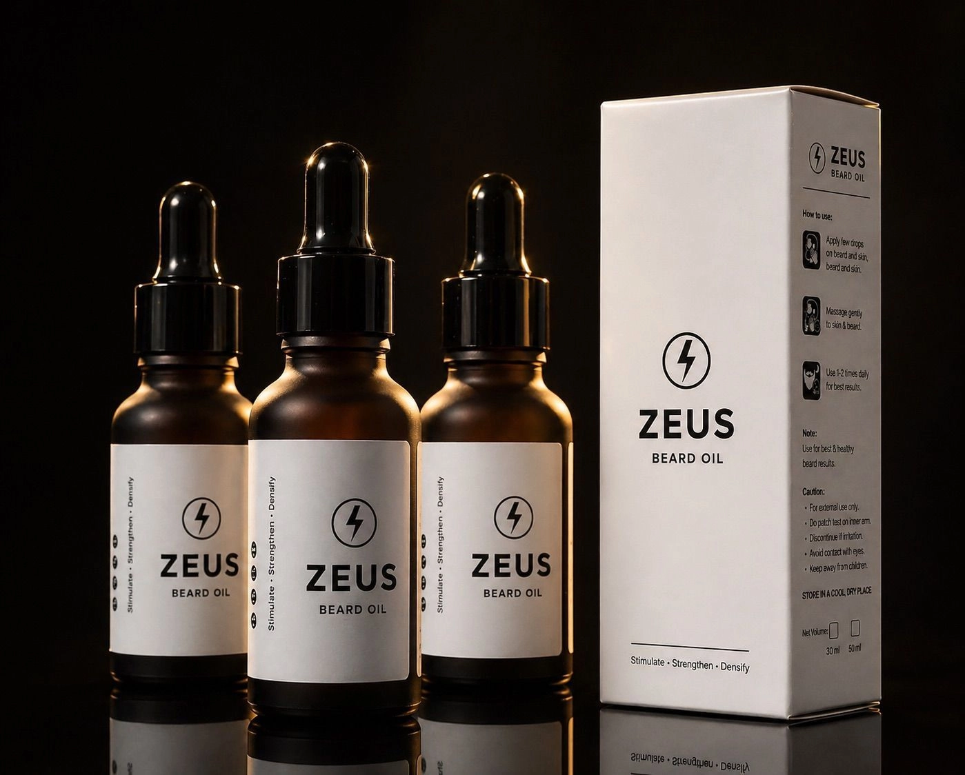 ZEUS BEARD OIL 3x Combo 2