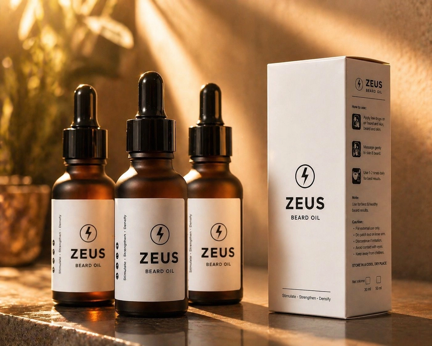ZEUS BEARD OIL 3x Combo 3