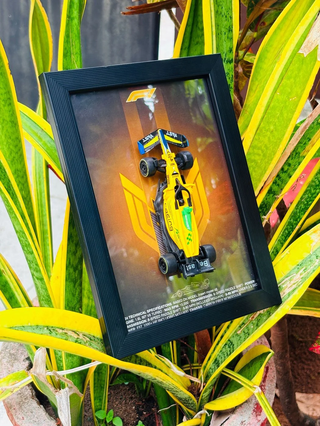Formula 1 Car Frame – Yellow Racing Edition 🏁💛