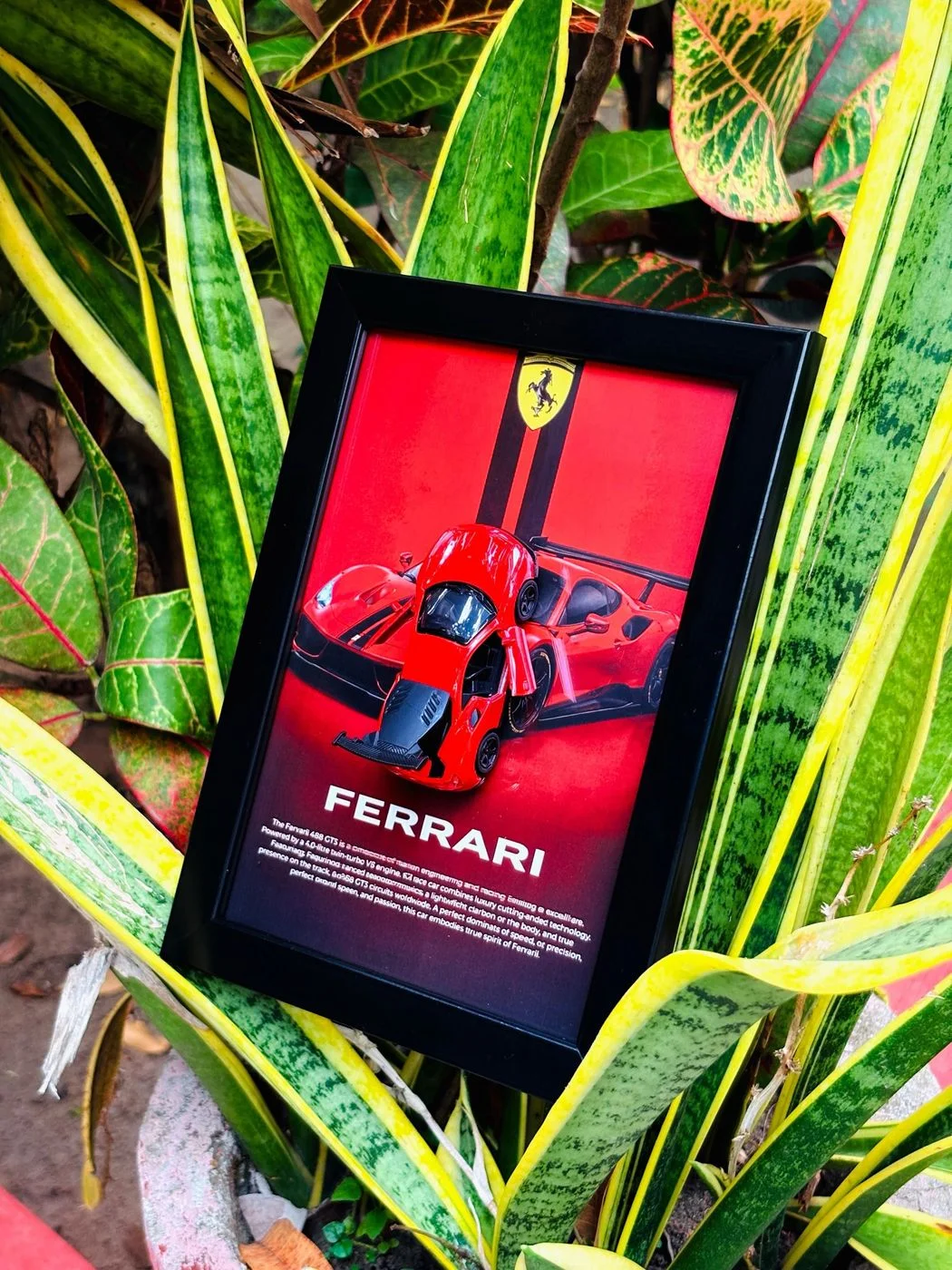 Ferrari 488 GT3 Collector Display Frame – Rosso Corsa Edition❤️