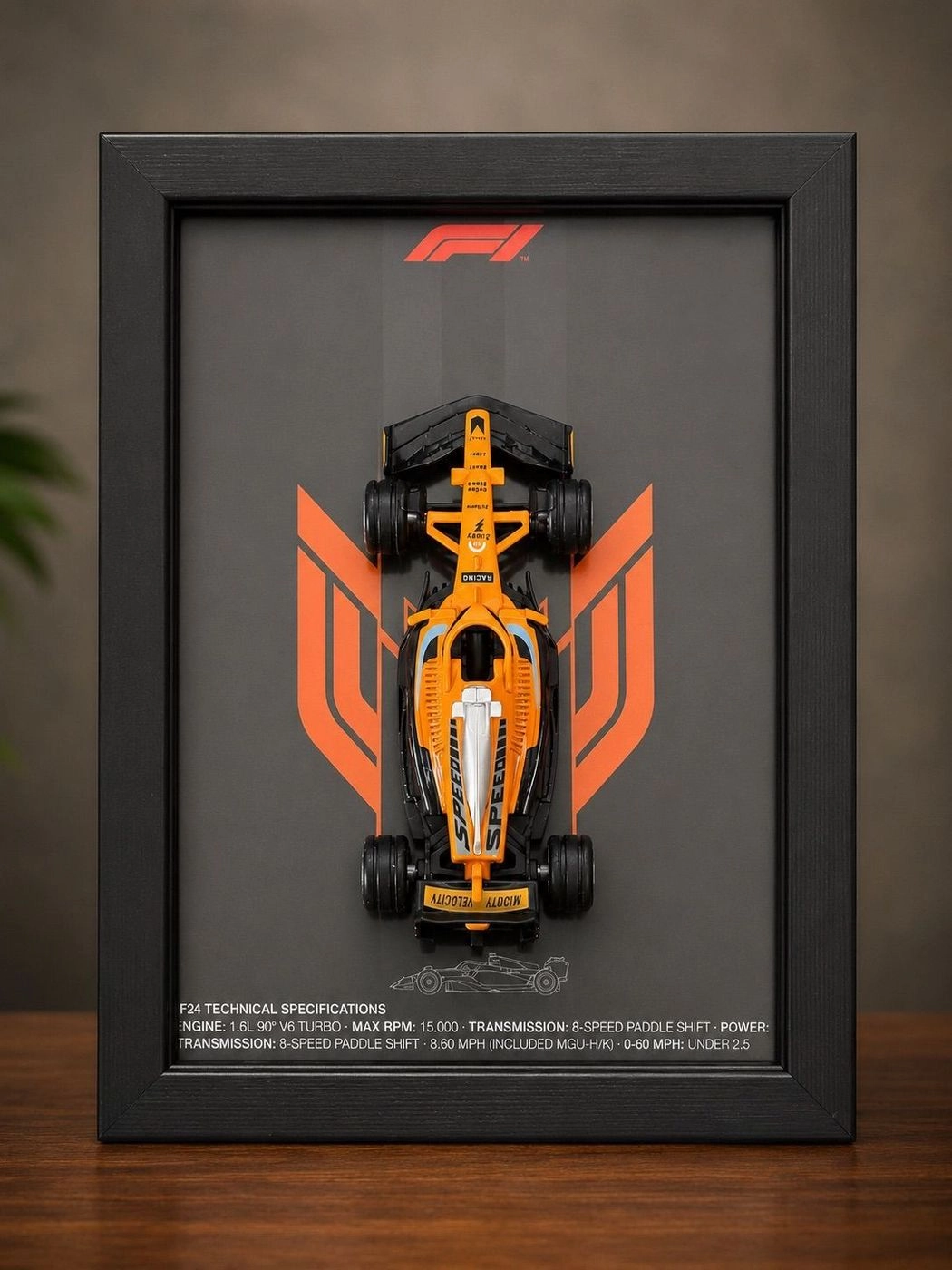 🏎️ Formula 1 Car Frame – Orange Racing Edition 🧡