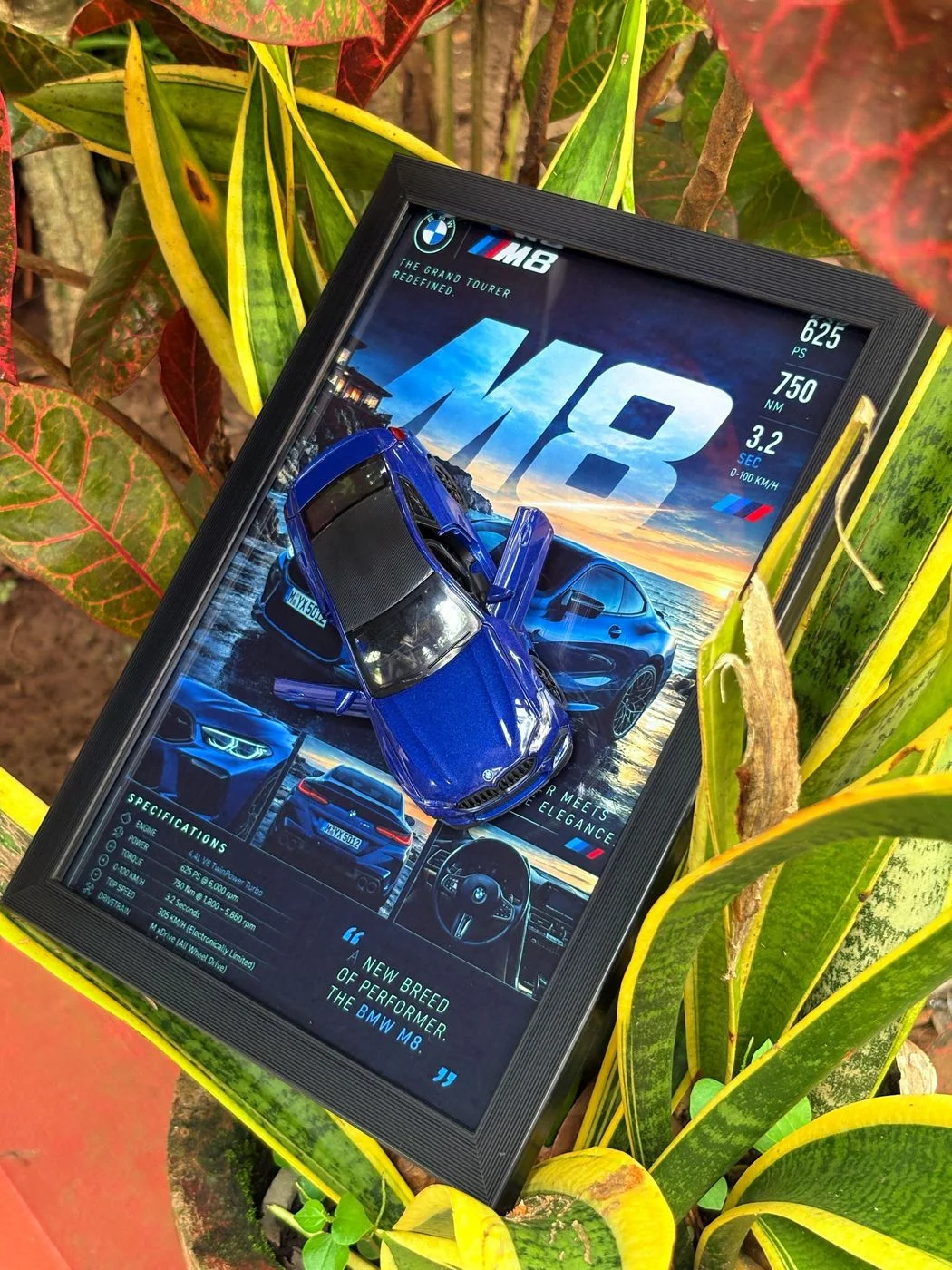 💙 BMW M8 Frame – Marina Blue Edition 2