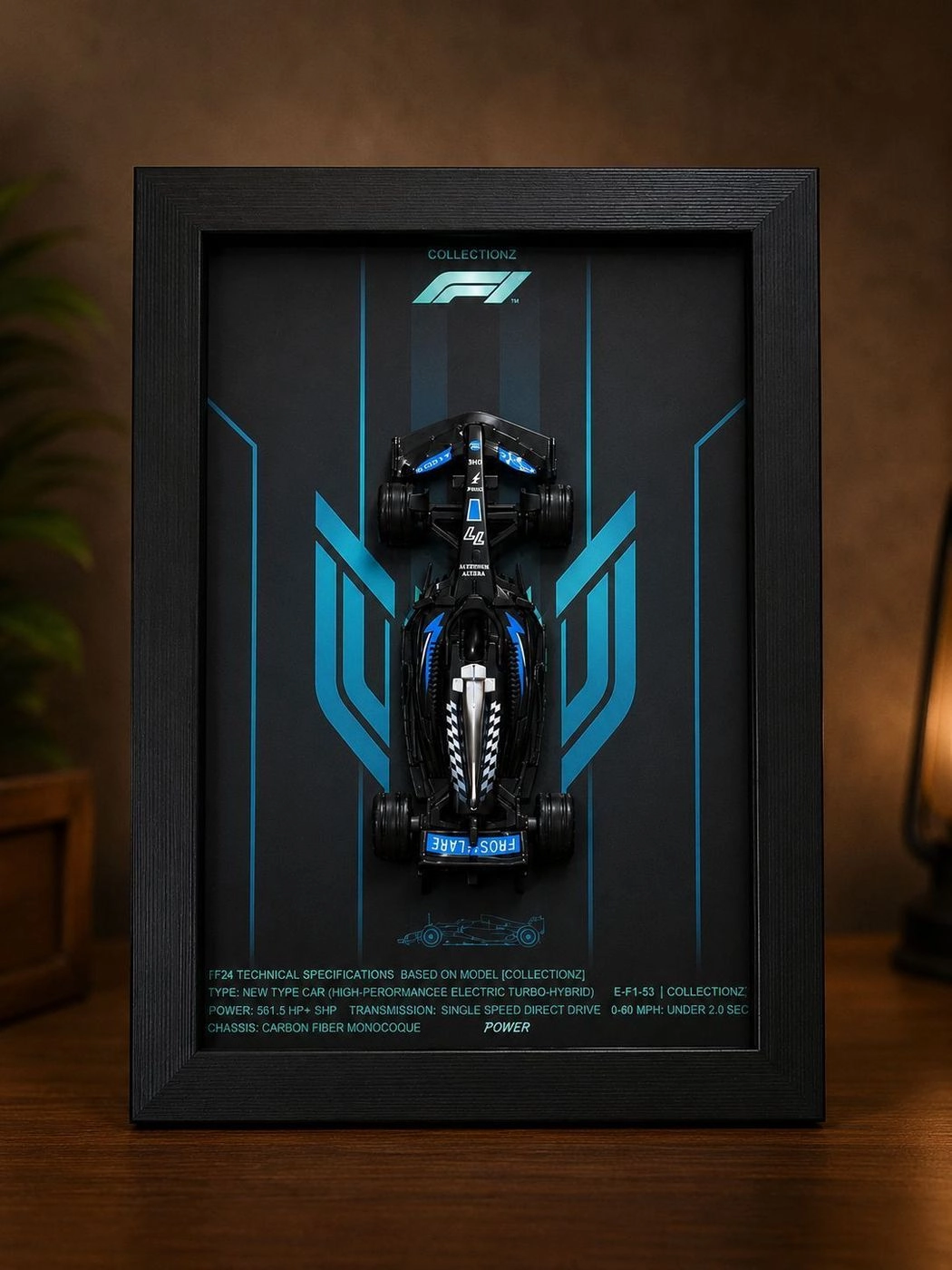 🏎️ Formula 1 Car Frame – Blue Racing Edition 💙