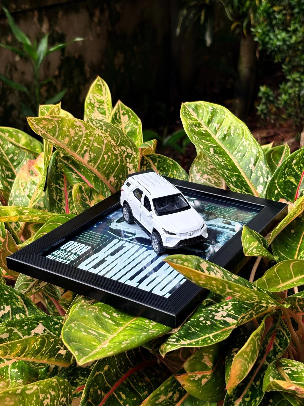Toyota Fortuner Collector Display Frame – Pearl White Edition 🤍 2