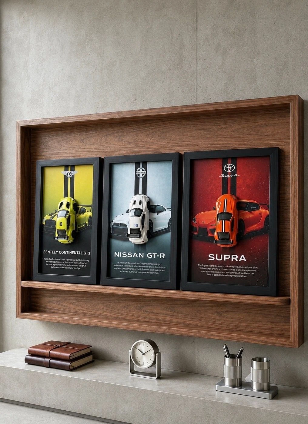 3 Car With Frames - Supra🧡 - Bentley💚 - GTR🤍 -