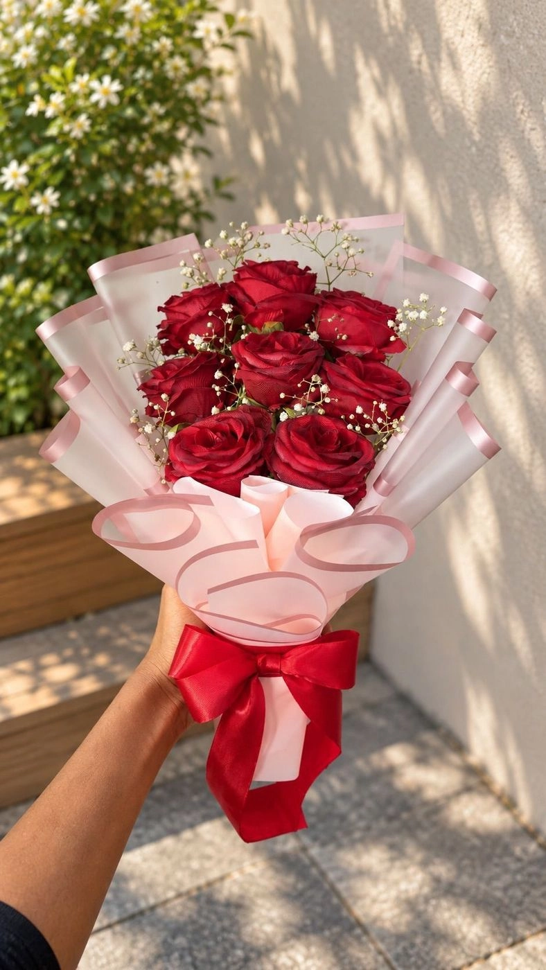 Crimson Romance Bouquet ❤️🌹