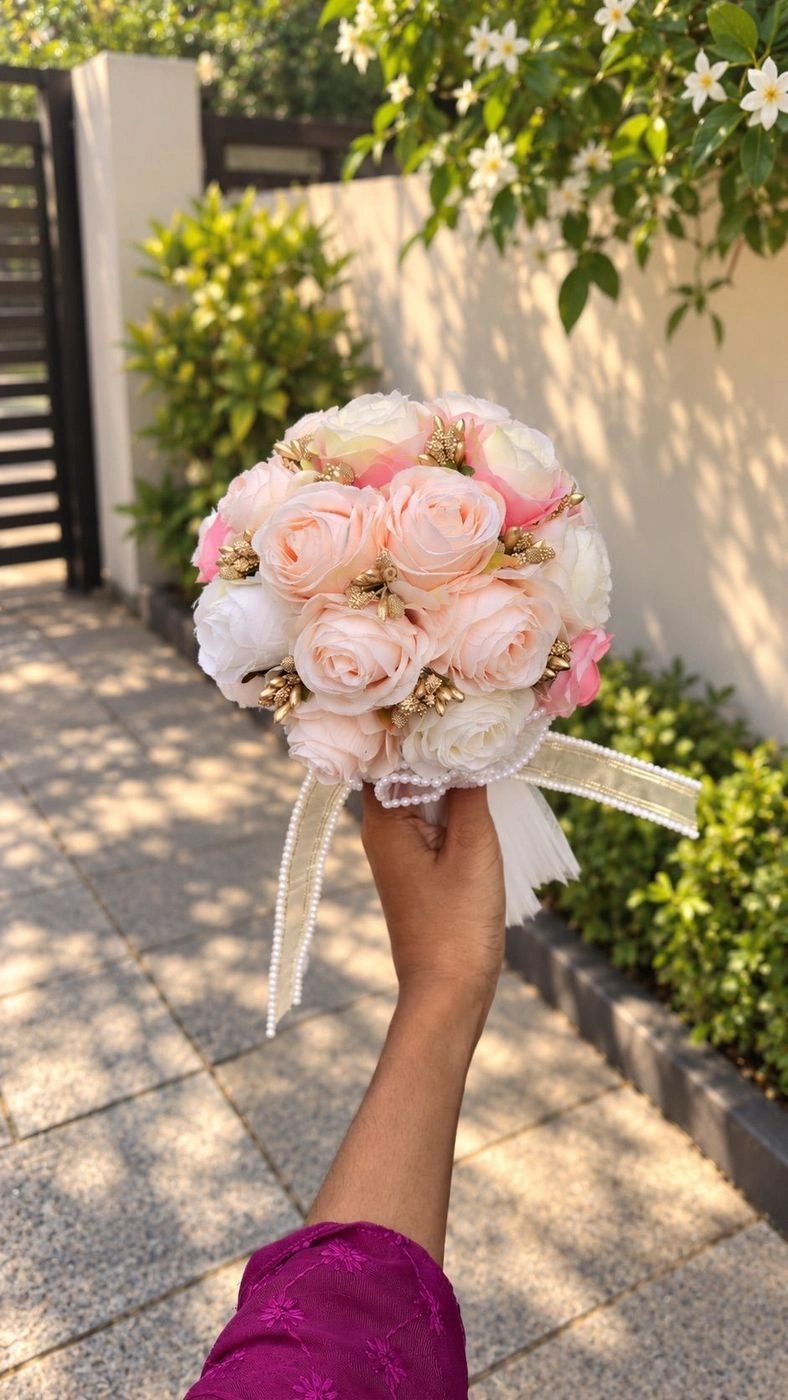 Blush Pearl Elegance Engagement bouquet ✨🤍 2