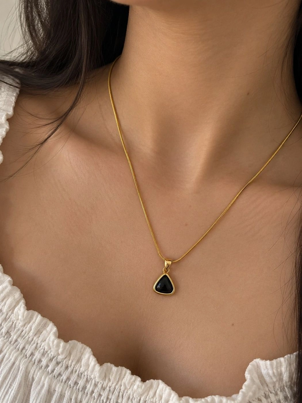 Onyx Teardrop Necklace 🖤 1