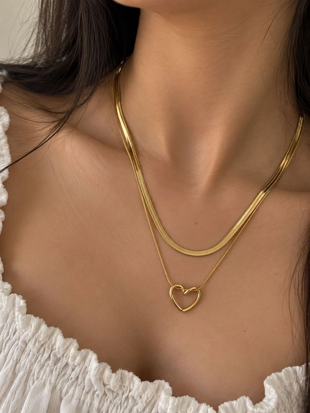 Double Layer Heart Necklace ✨ 1