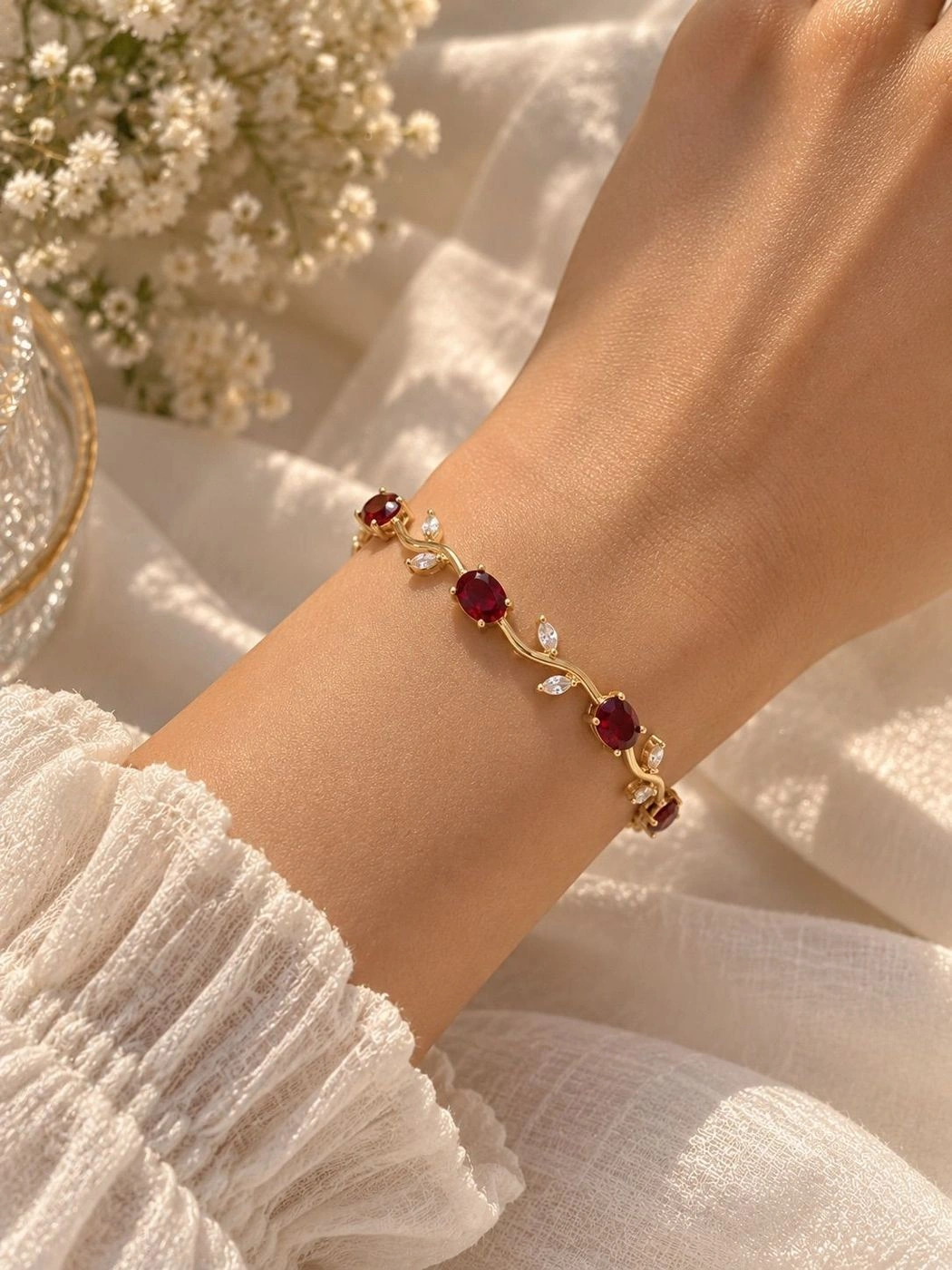 Maroon Tulip bracelet ✨ 1