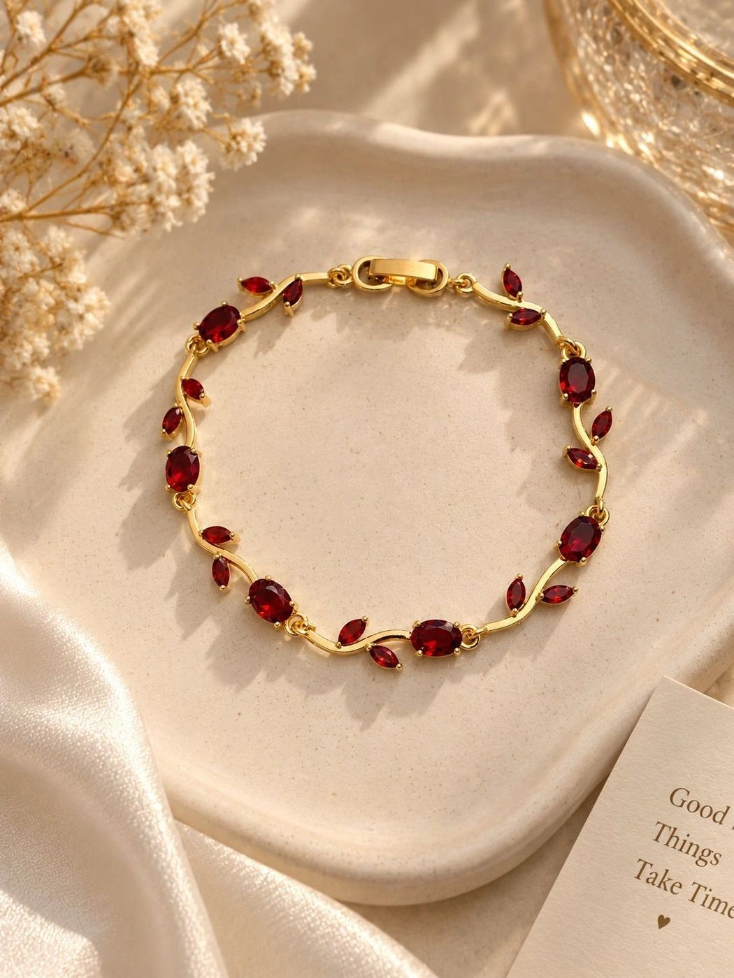 Fully red tulip bracelet ✨