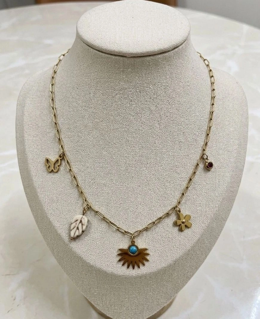 The Wildflower & Wing Charm Necklace 2