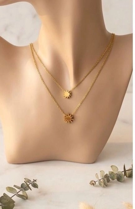The Solar Duo Layered Necklace 2