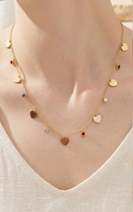 Prism Heart Dangle Necklace 1