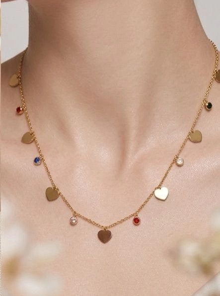 Prism Heart Dangle Necklace 2