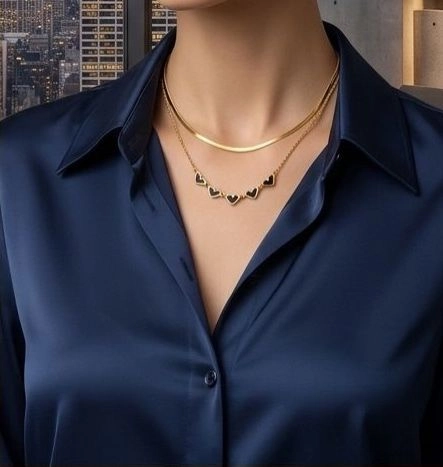 Linked Hearts Layered Chain 2