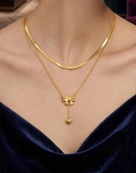 Bow & Heart Layered Set 2