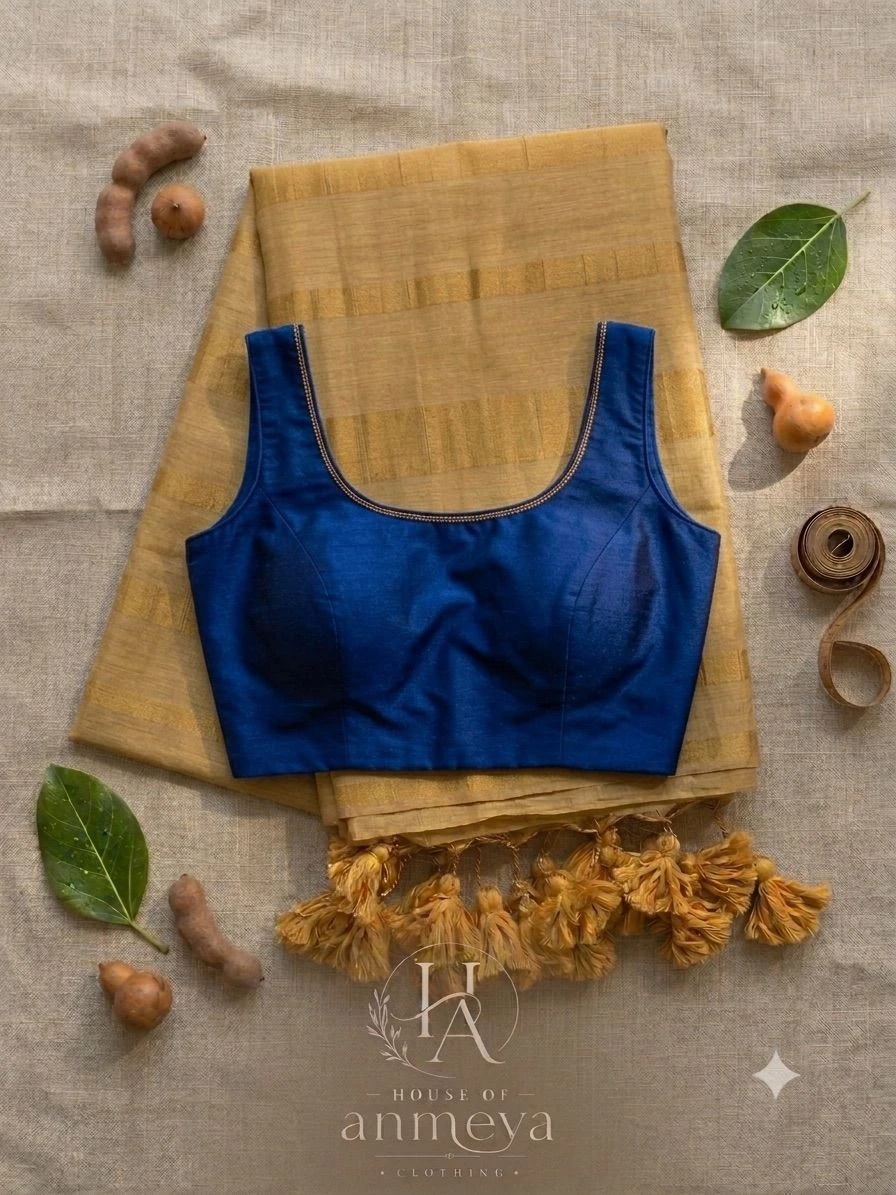 Mulcotton Golden Kara Saree