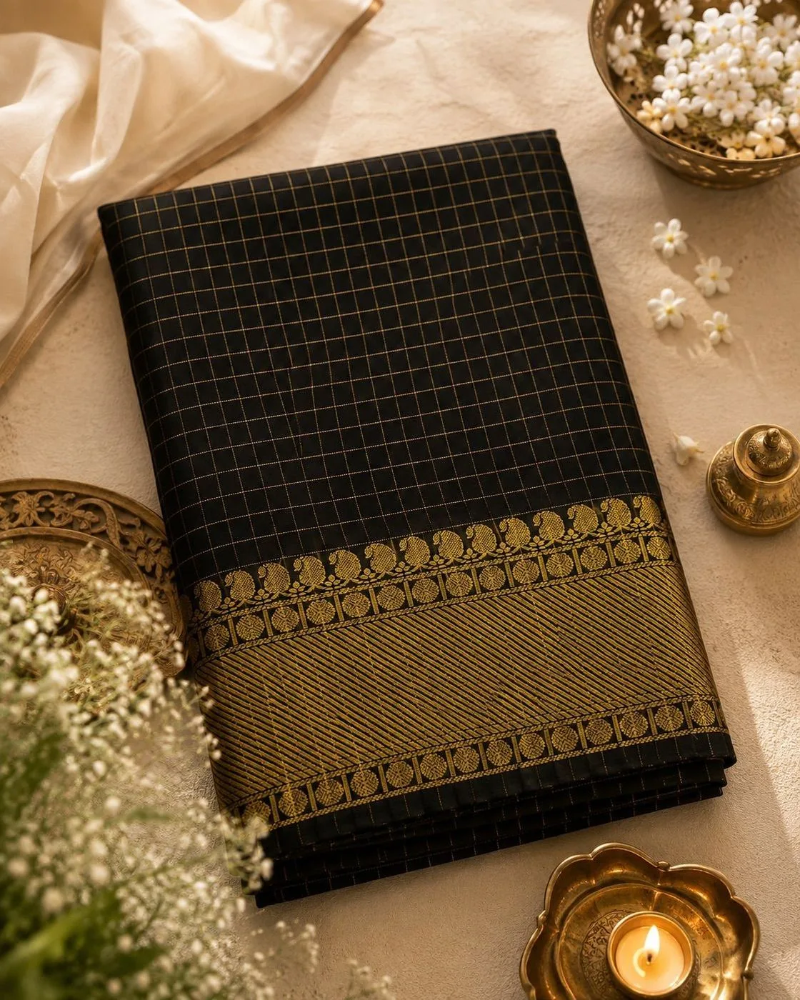Mangalagiri Checked Saree 1