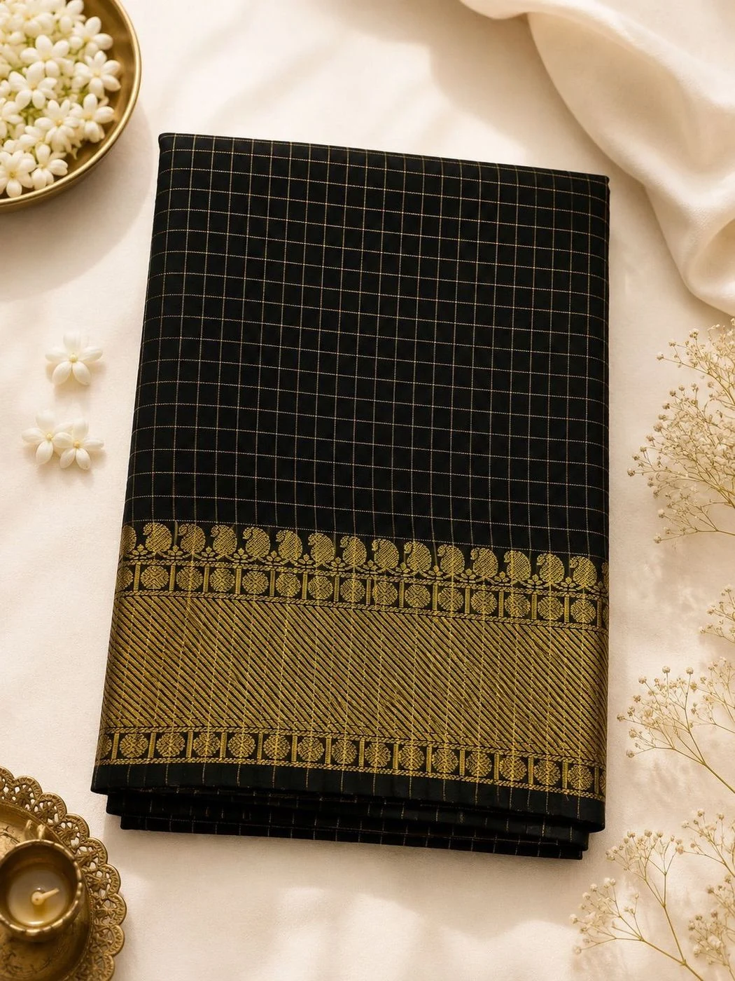 Mangalagiri Checked Saree 2