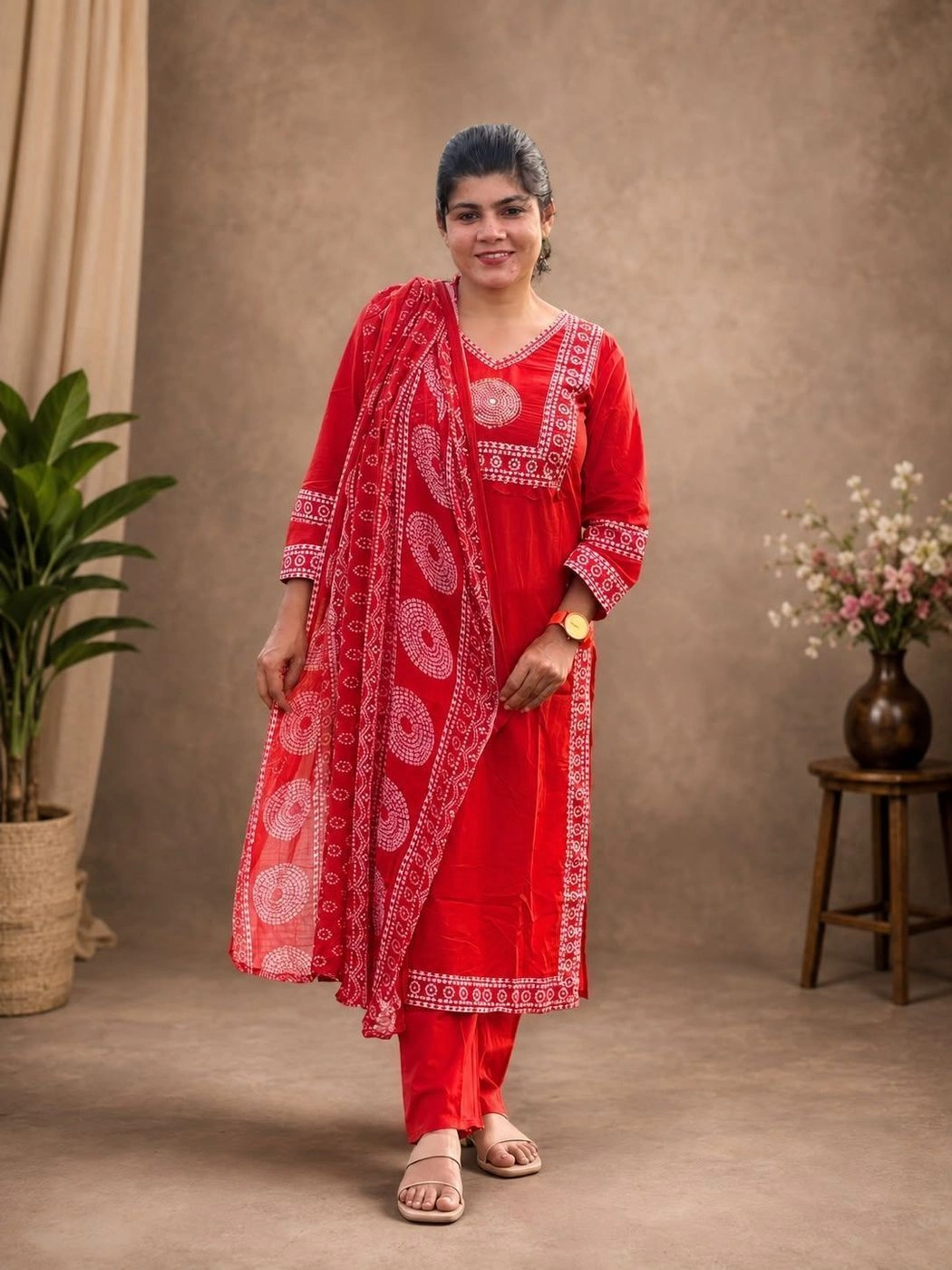 Fabric: 100% Pure Premium Cotton
Set Includes: Kurta, Matching Pants, and Dupatta
Fit Type: Regular Fit / Comfortable Fit 2