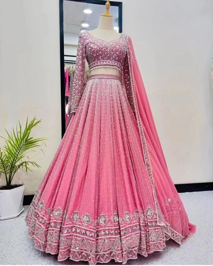 Pink Designer Bridal Lehenga Choli