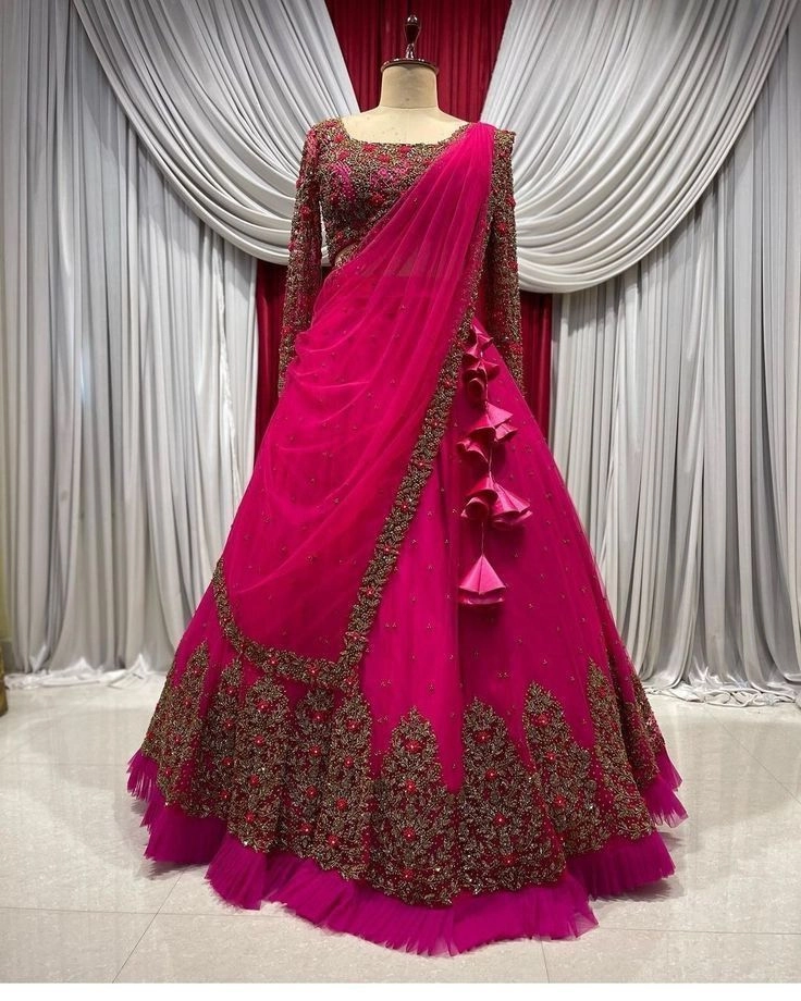 Premium Embroidered Wedding Lehenga
