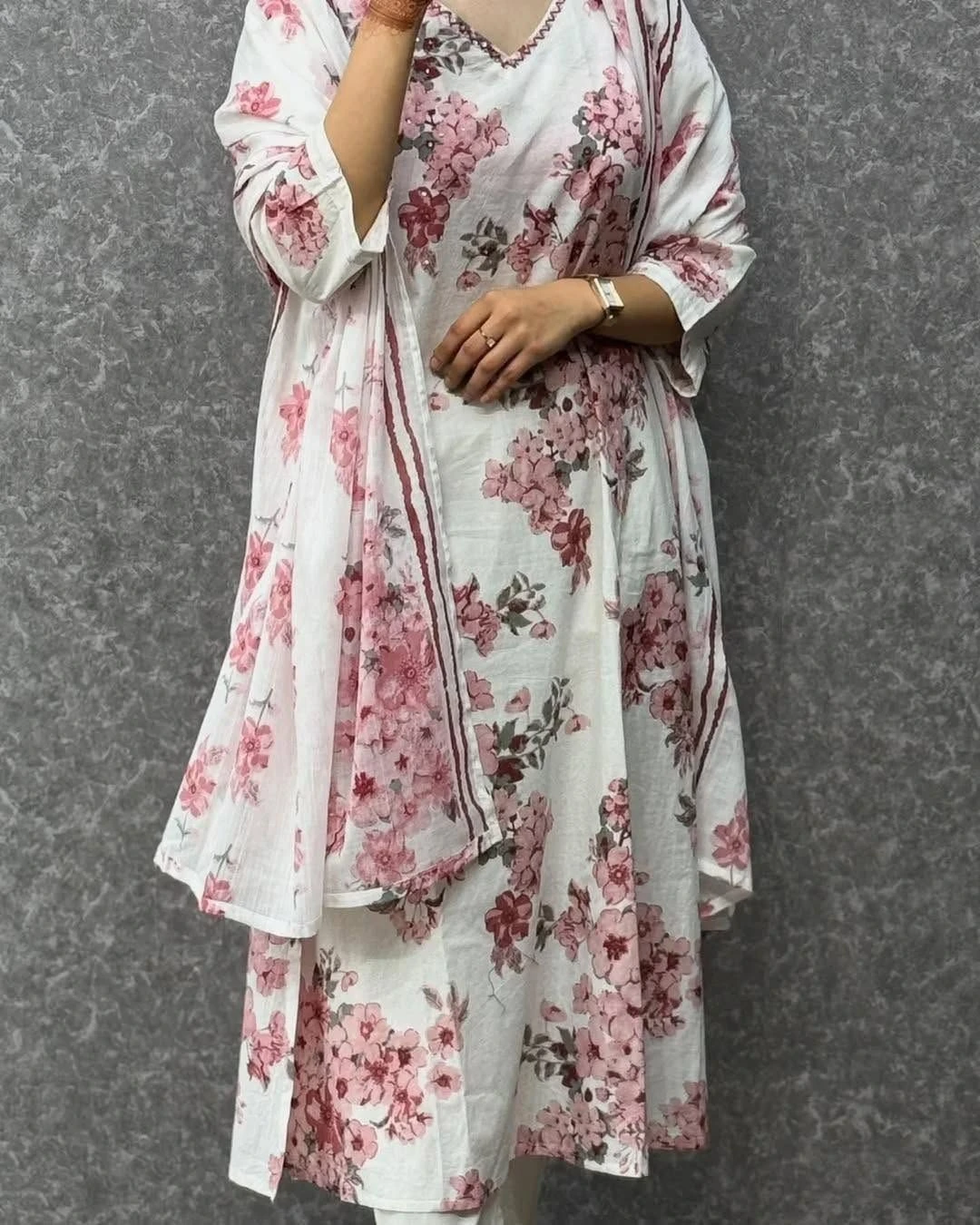 Red white colour suit 5