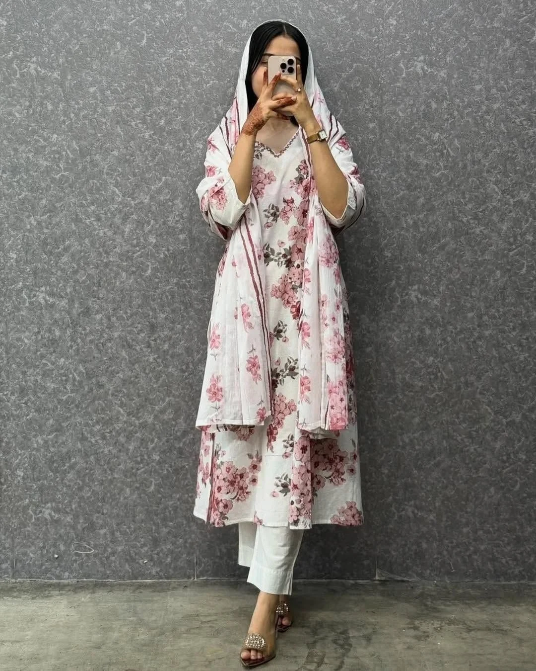 Red white colour suit 6