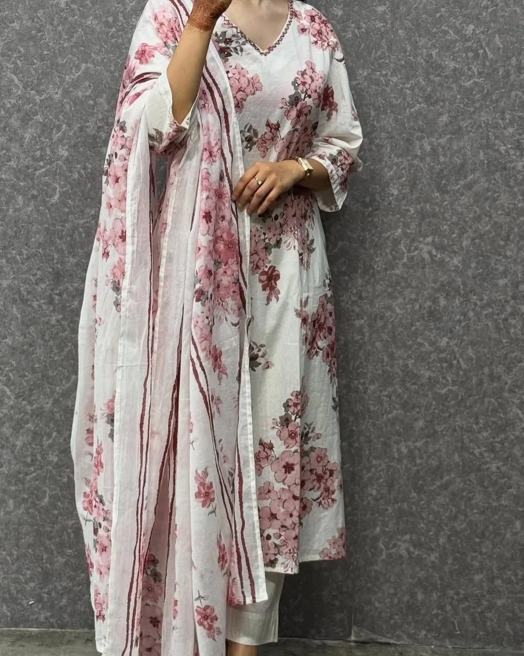 Red white colour suit 7