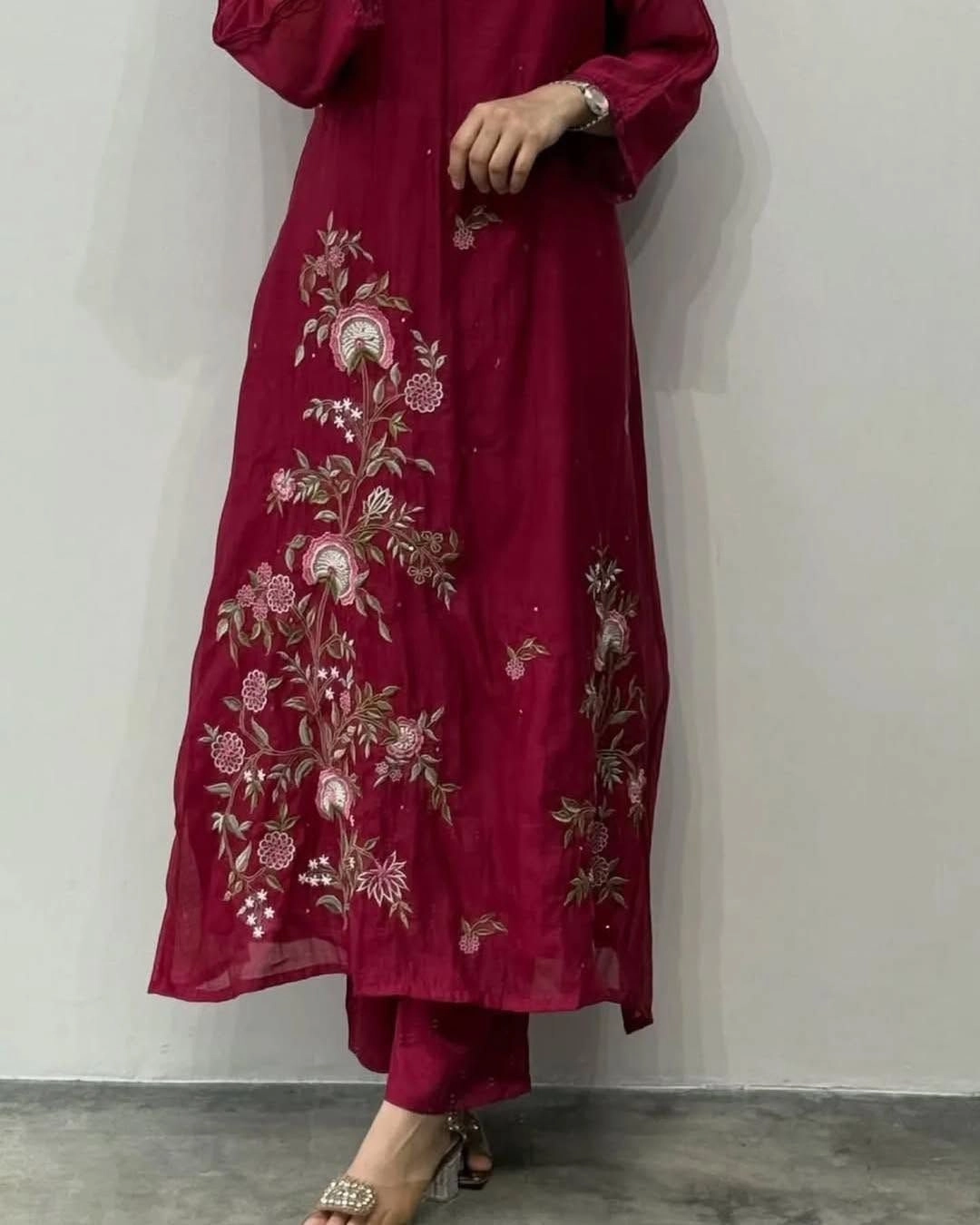 Red suits dupatta malmal 3