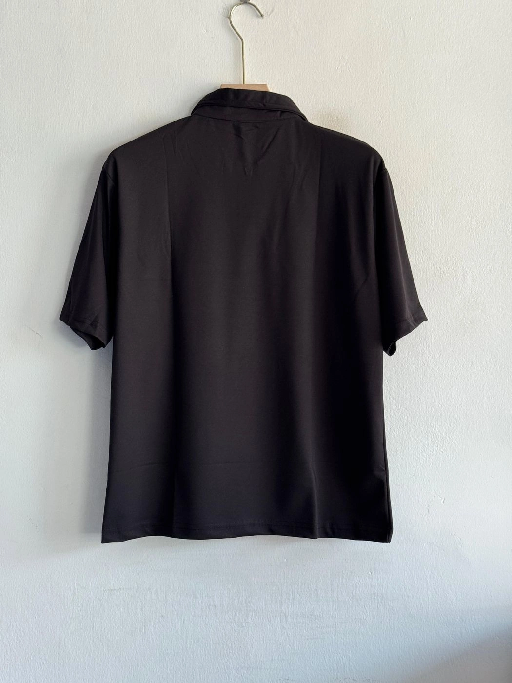 TSHIRT BARCELONA BLACK FIVESLEEVE POLO EMBROIDERY WITH ZIP